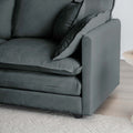 U Shaped Sectional Sofa W Reversible Footrest, 5 Seater Convertible Corner Couch With 2 Ottomans ,Modern Minimalist Soft Sofa & Couch For Living Room ,Gray Chenille Gray Chenille 3 Seat