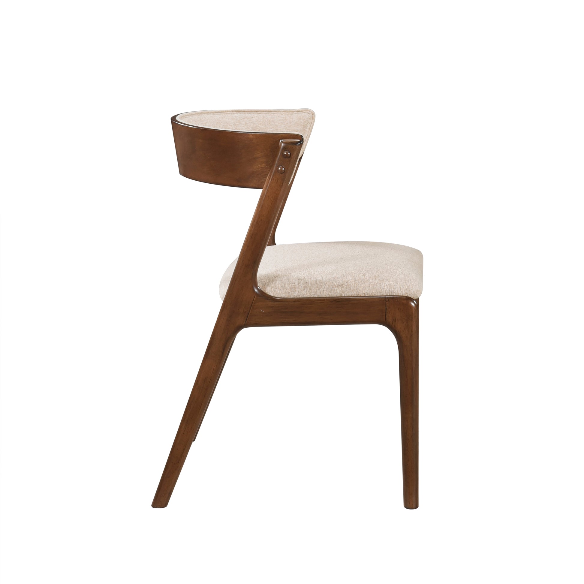 Walnut Finish Dining Chairs 2Pc Set Upholstered Back And Seat Cushion Modern Dining Kitchen Furniture 1Pc Walnut Dining Room Contemporary Wood