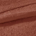 3 Piece Reversible Quilt Set Clay Red Full Queen Red Polyester