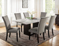 Attractive Set Of 2Pc Side Chairs Dining Room Furniture Gray Flannelette Seat Trim Kitchen Breakfast Black,Light Gray Dining Room Modern,Transitional Dining Chairs Rubberwood Solid Back Set Of 2