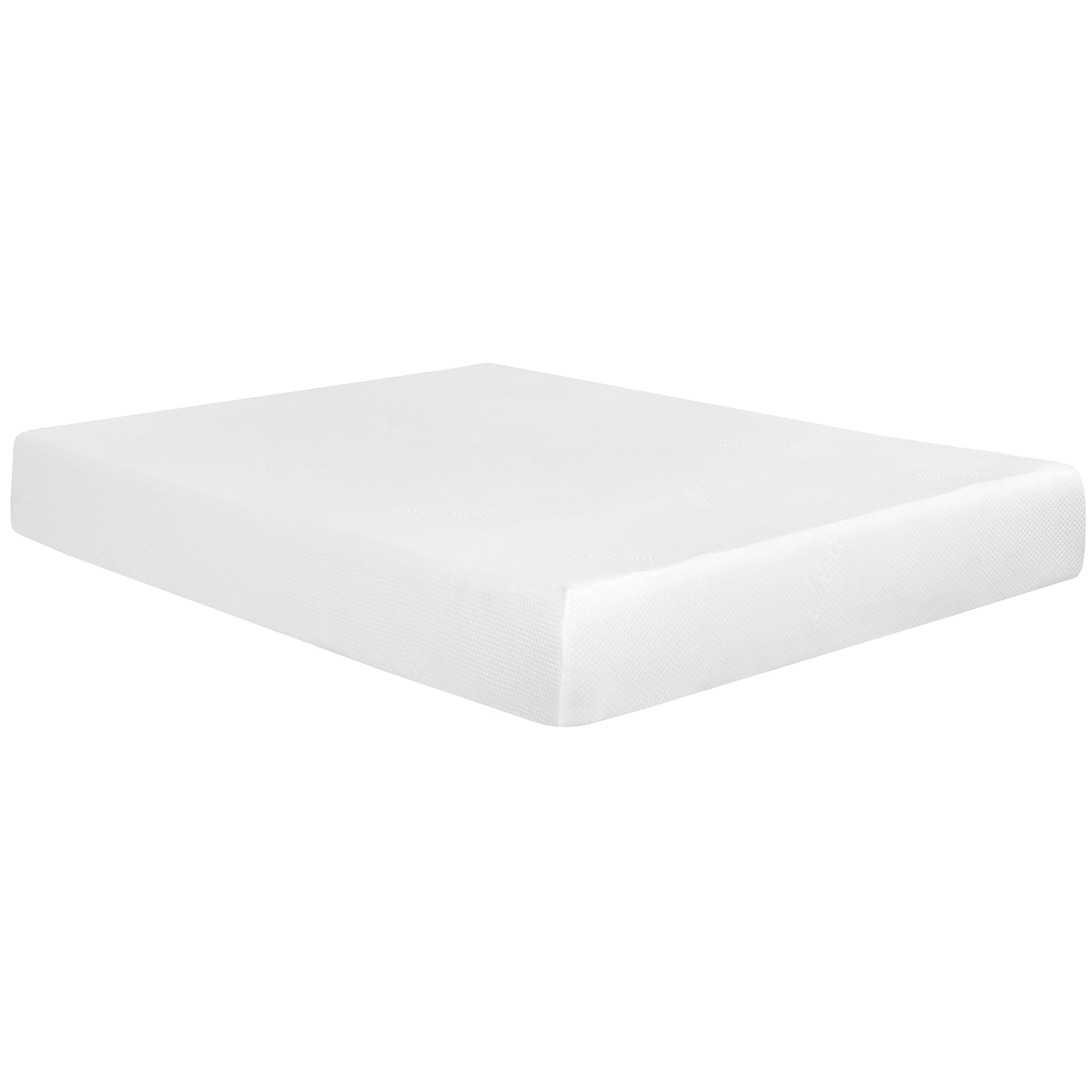 Super Plush 10 In. Medium Gel Memory Foam Mattress For King Size Bed In A Box Withwhite Aloe Vera Cover White Bedroom Modern Memory Foam Polyester King