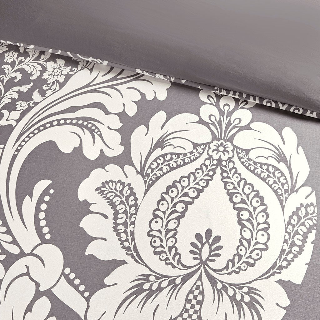 6 Piece Printed Duvet Cover Set King Multicolor Polyester