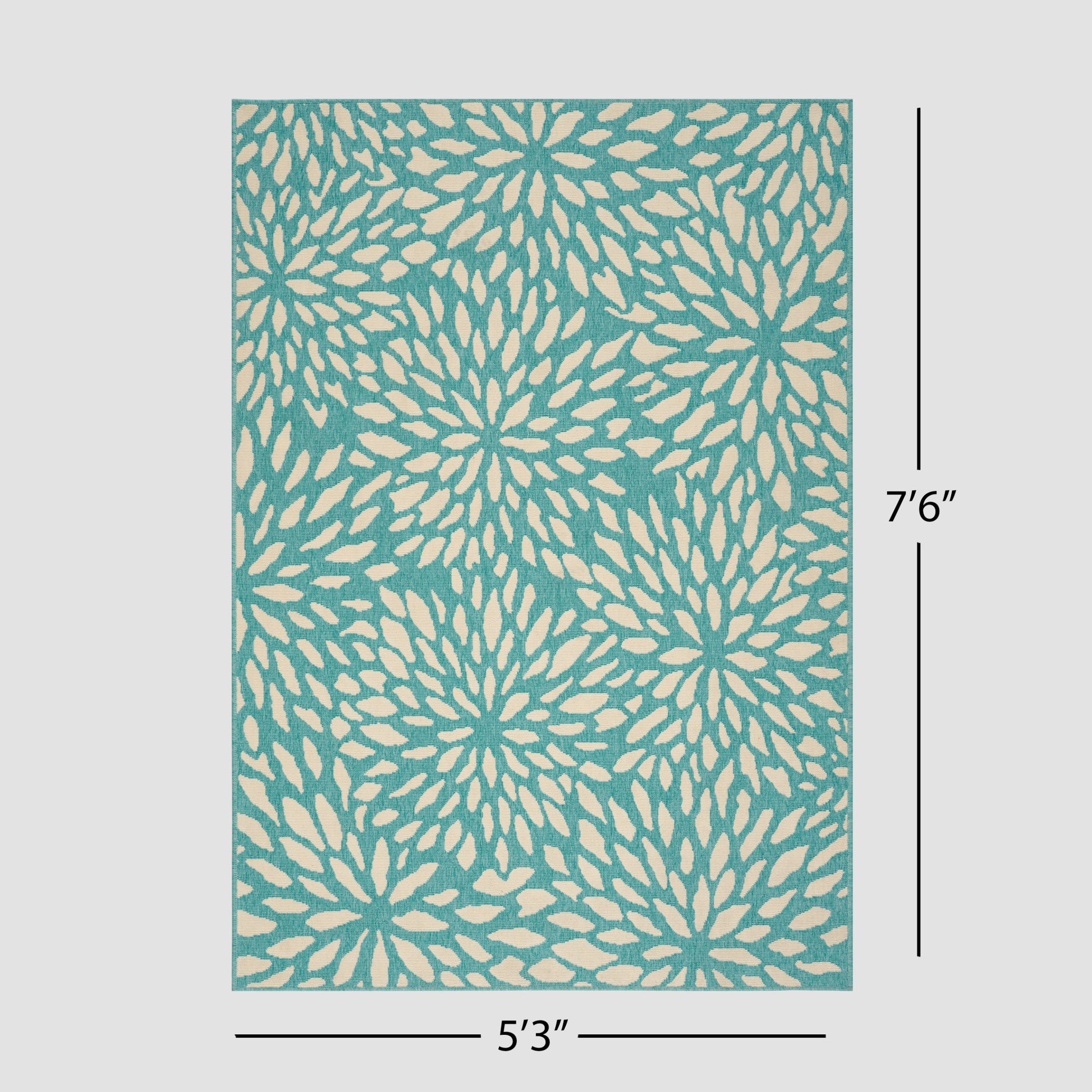 Meridian 1506L 5'3" X 7'6" Blue Polypropylene