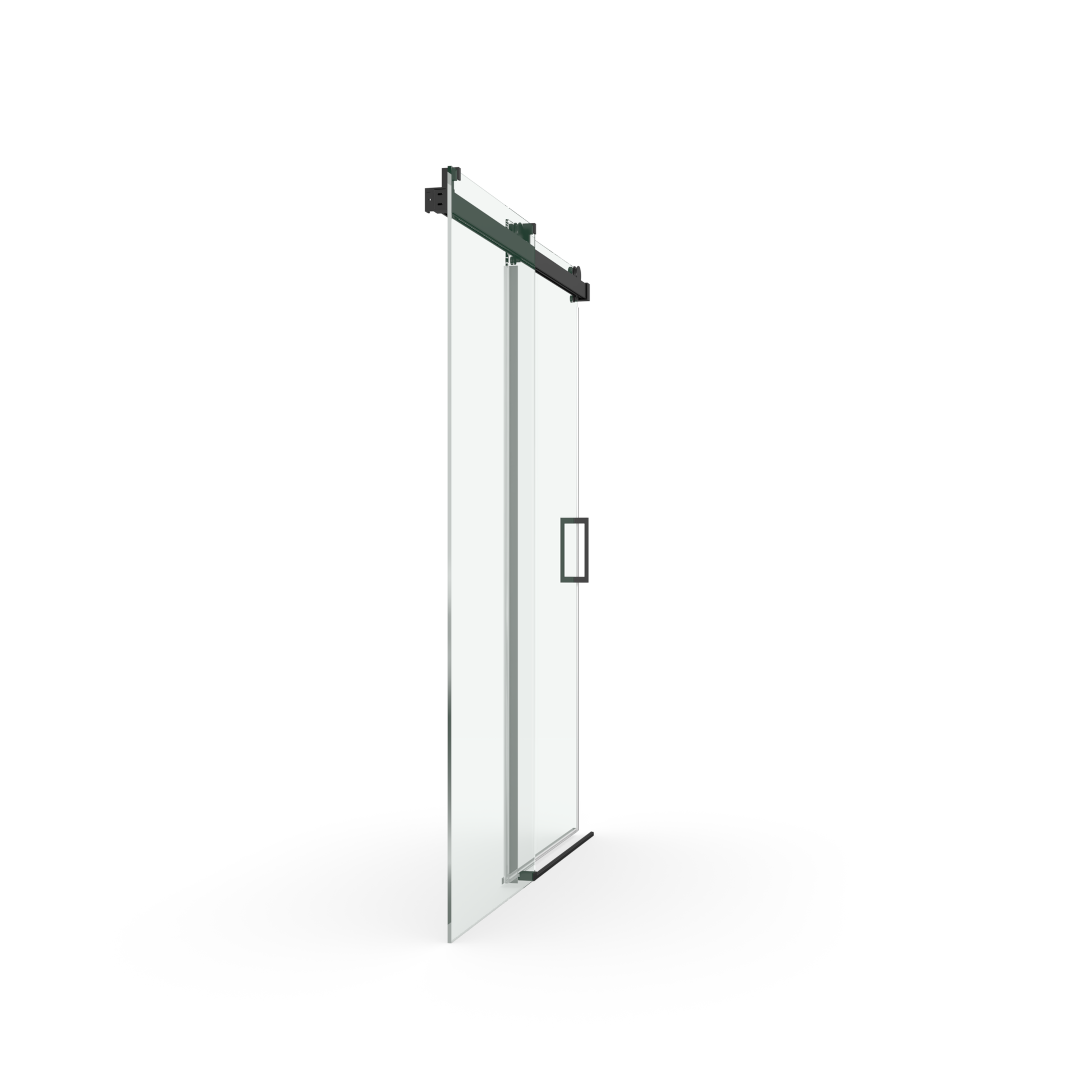 68" 72" W X 76" H Frameless Soft Closing Single Sliding Shower Door, 3 8" 10Mm Tempered Glass With Easy Cleaning Coating, Matte Black 22D01 72Mb Matte Black Bathroom Tempered Glass