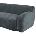 81.5'' Minimalist Curved Upholstered Sofa, 3 Seat Modular Casual Sofa For Living Room, Bedroom, And Apartments Gray Polyester 3 Seat