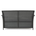 St Lucia 4Pc Sofa Set Grey Pe Rattan Iron Waterproof Fabric