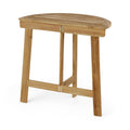 Westmont Half Round Bistro Table, Natural Natural Acacia Wood