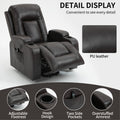 Infinite Position Up To 350 Lbs Power Lift Recliner Chair For Elderly, Heavy Duty Motion Mechanism With 8 Point Vibration Massage And Lumbar Heating, Usb Charging Port, Cup Holders, Brown White Metal Primary Living Space Heavy Duty Pine Brown Faux