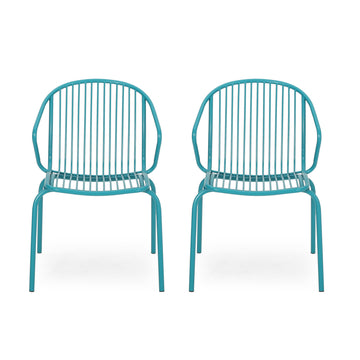 Boston Chair Teal Iron