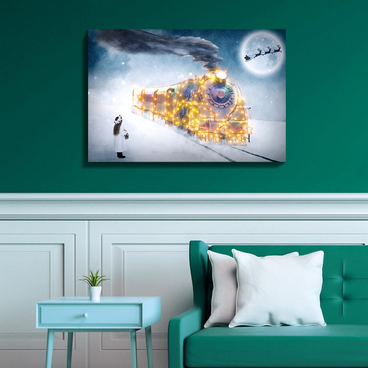 1Pcs Drop Ping Christmas Winter Wall Art Festival Paintings Decorations Party Picutres Gift Poster For Home Wall Decor Framed 3624In Thickness 1.5Inch Rectangle Framed Multicolor Christmas Oversized
