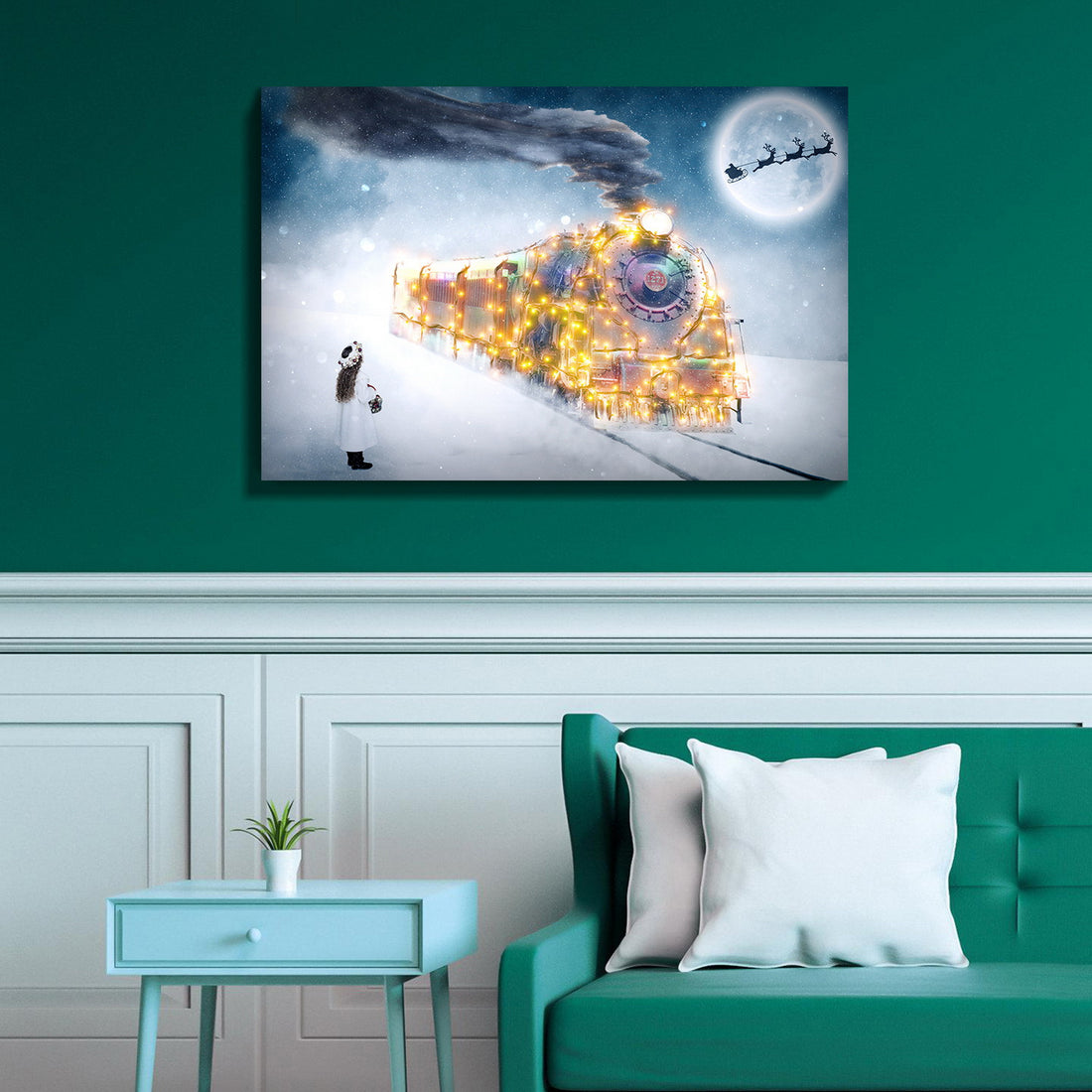 1Pcs Drop Ping Christmas Winter Wall Art Festival Paintings Decorations Party Picutres Gift Poster For Home Wall Decor Framed 3624In Thickness 1.5Inch Rectangle Framed Multicolor Christmas Oversized