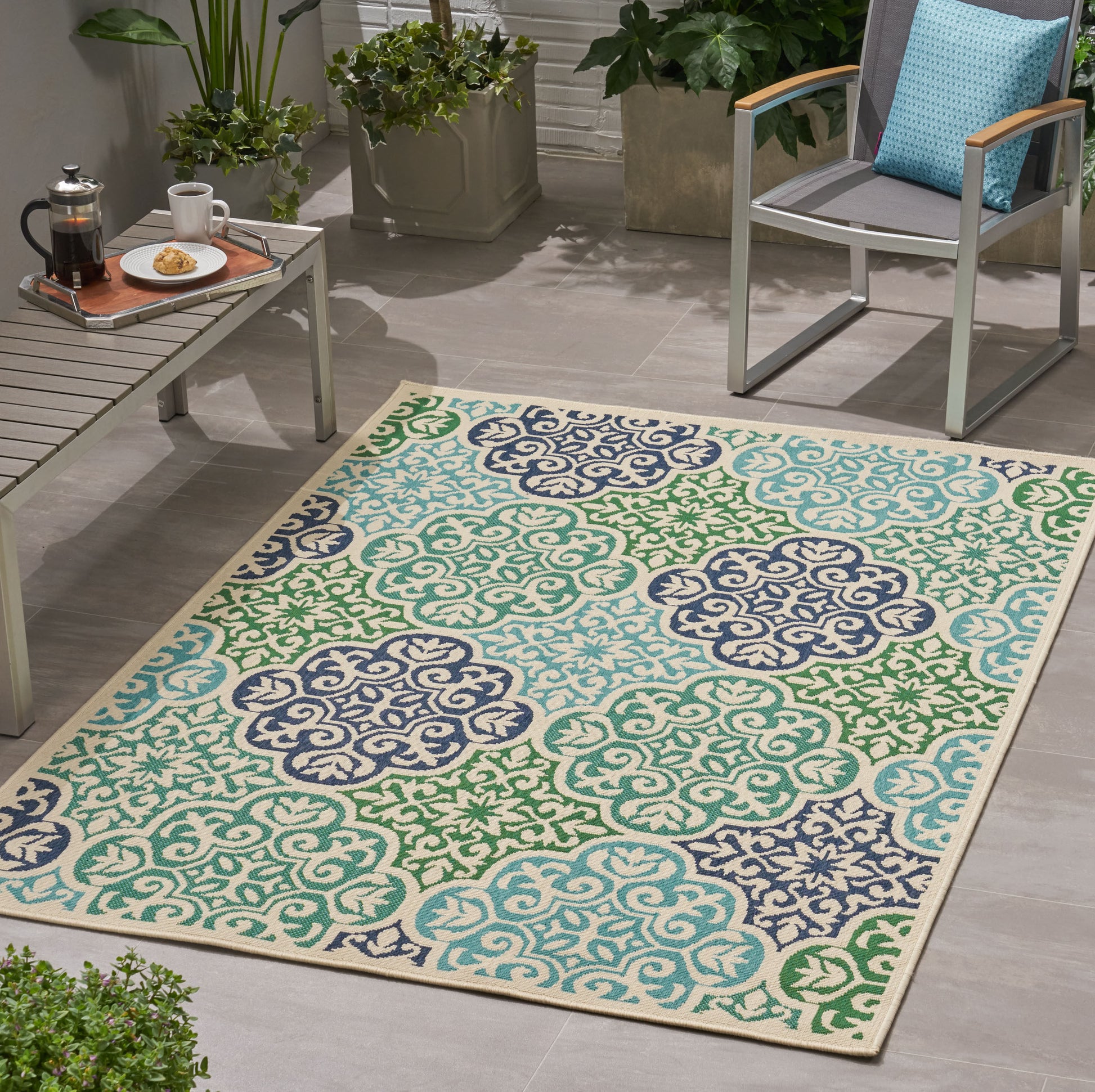 Meridian 1393L 5'3" X 7' Ivory Polypropylene