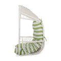 Malia Hanging Chair White Green Fabric