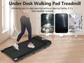 Walking Pad Under Desk Treadmill For Home Office 2.5Hp Walking Treadmill 0.6 4Mph 300Lbs Capacity Treadmill For Walking Running Remote Control Batteries Black Metal
