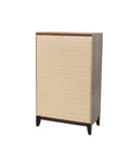 Bedroom Furniture Rustic Grey Oak Simple 1Pc Tall Chest 5 Drawers Storage Solidwood Chest Gray Bedroom Modern,Transitional Pine Particle Board Mdf,Solid Wood