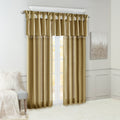 Lightweight Faux Silk Valance With Beads Bronze 50X26