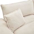 Corduroy Sofa Sleeper Couch Loveseat Sofa With Pillows Comfy Upholstered Deep Seat Sofa For Bedroom,Living Room,Apartment,Office,Dorm Beige Corduroy Beige Foam Upholstered 2 Seat