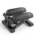 Home Office Exercise 330Lbs Capacity Mini Stepper With Resistance Bands And Lcd Monitor Black Steel