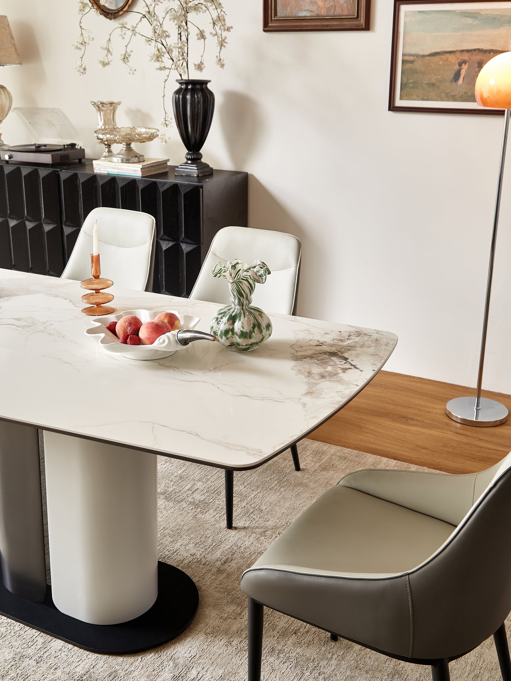 Dining Chair Modern Pu Leather Dining Room Chair With Sturdy Metal Legs, Upholstered Seat Dinner Chairs Accent Side Chairs For Indoor Kitchen Living Room Black And White, Set Of 2 Brown,Ivory Sponge Pu Leather