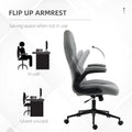 Vinsetto Gaming Chair With Flip Up Arm, High Back Desk Computer Chair, Gamer Chair With Adjustable Height And Swivel Wheellight Gray Light Gray Polyester