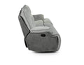 Cyprus 3 Piece Reclining Living Room Set Gray Gray Fabric