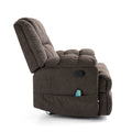 Massage Recliner Brown Fabric