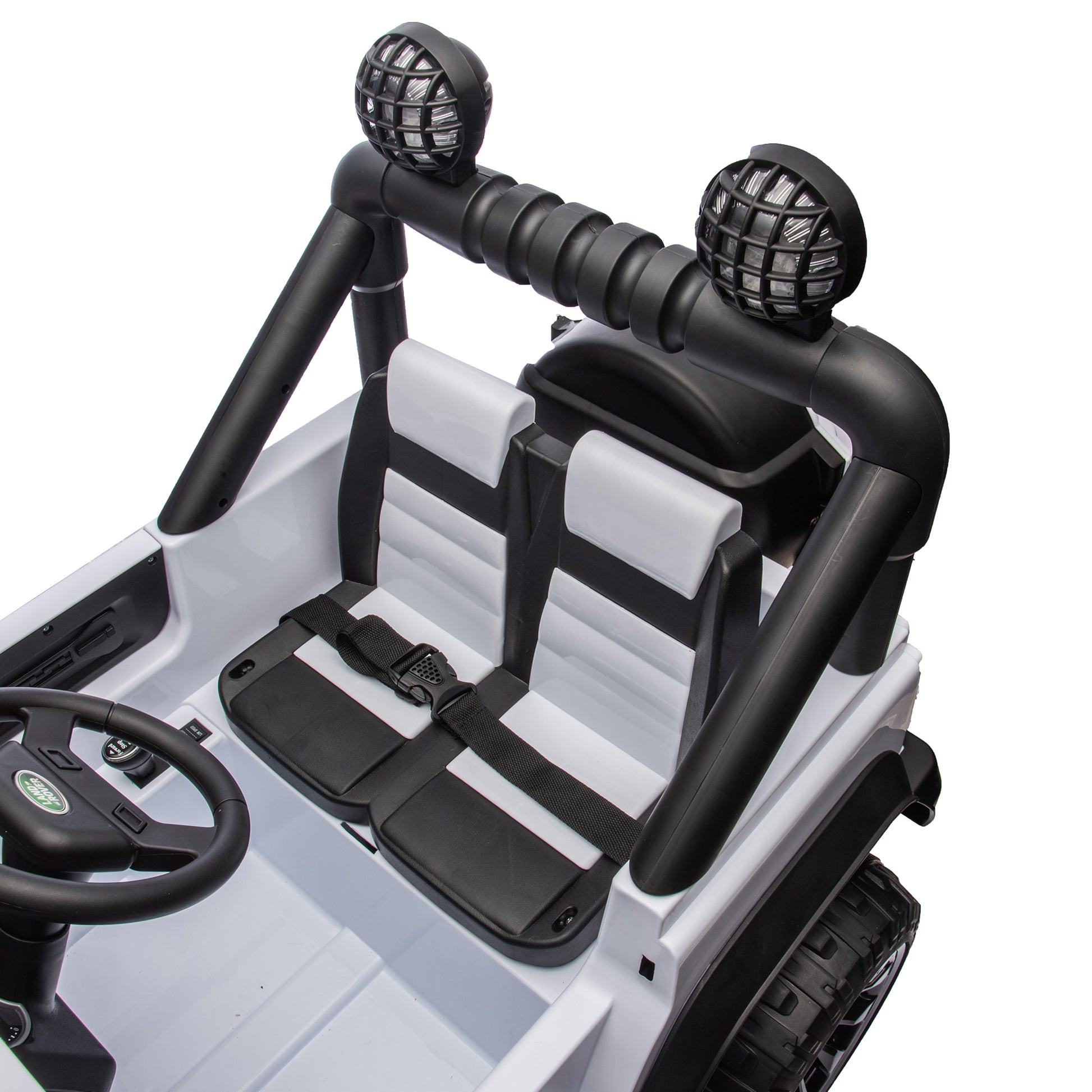 Licensed Land Rover Defender Volta 5008 24V Kids Ride On Car W Parents Control,2Wd,Four Wheel Suspension,Bluetooth,Mp3,Music,Adjustable Volume,Power Display,Led Lights,Speeds 1.86 3.11Mph For Kids 3 7 White Polypropylene