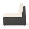 Santa Cruz Armless Chair Grey Pe Rattan Iron