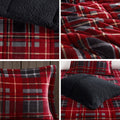 Plush To Sherpa Down Alternative Comforter Set King Multicolor Polyester