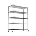 5 Tier Heavy Duty Adjustable Shelving And Racking, 300 Lbs. Per Wire Shelf, With Wheels And Shelf Liners, For Warehouses, Supermarkets, Kitchens, Etc. 59.45