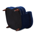 La Rosa Victorian Tufted Upholstered Accent Chair, Navy Blue Velvet Navy Blue Foam Velvet