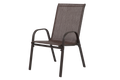 4 Piece Patio Chairs, Outdoor Camping Chairs Withtextilene Fabric, Set Of 2 Garden Chairs With Armrest High Backrest For Garden Patio Pool Beach Yard Space Saving Brown Brown Steel