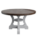 White Dining Room Wooden 1Pc Round Dining Table Elegant Design Furniture White Seats 4 White Classic,Contemporary,Traditional Rubberwood Round Rubber Wood,Solid Wood