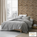 Faux Fur Comforter Set King Grey Polyester