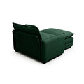 Single Deep Seat Sofa With Footstool With One Pillow, Suitable For Living Room And Bedroom, Club Multiple Occasions,Green Corduroy Green Corduroy 1 Seat