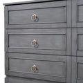 Queen Murphy Bed With Large Drawers,Gray Queen Gray Plywood