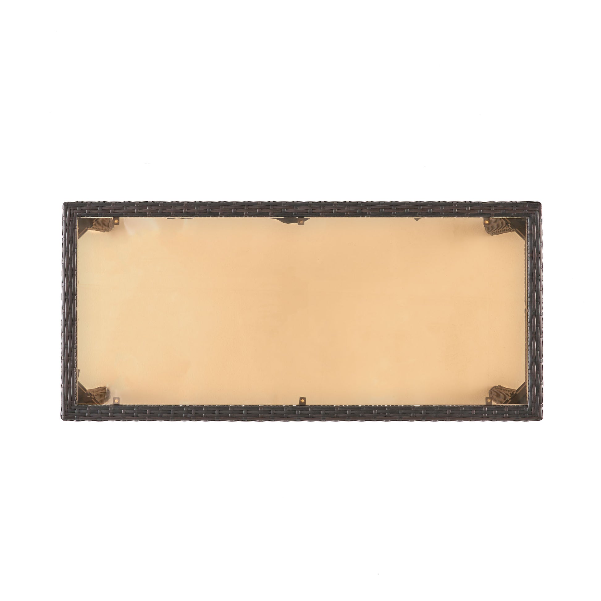 Antibes Seat & Table Brown Pe Rattan Iron Waterproof Fabric