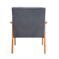 Leisure Chair With Solid Wood Armrest And Feet, Leisure Chair, Wood Frame, Velvet, L, Solid Rubber Wood Legs, Mid Century Modern Accent Chair, For Living Room Bedroom Studio Chair,Two Packs Dark Gray Corduroy