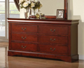 Louis Philippe Iii Cherry Finish Dresser Cherry Synthetic Wood