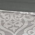 8 Piece Jacquard Comforter Set Silver Silver Queen Queen Silver Silver Polyester