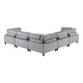 5Pc Modular Sectional Set Gray Corduroy Upholstery 2X Armless Chairs 3X Corner Seats Soft Pillows Living Room Furniture Gray Corduroy Wood Primary Living Space Contemporary,Modern Modular