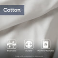 6 Piece Cotton Jacquard Oversized Comforter Set White Grey Cal King California King Grey White Cotton
