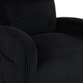Jiada Upholstered Swivel Glider.Flannel Fabric.Rocking Chair For Nursery In Black.Modern Style One Left Bag Black Primary Living Space Foam Corduroy