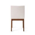 Dining Chair Set Of 2 Light Beige Fabric