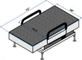 Adjustable Sit To Stand Bed W Remote With Convenient Lift Twin Blue Metal Twin
