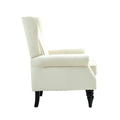 Coolmore Wood Frame Armchair, Modern Accent Chair Lounge Chair With Sturdy Wood Legs For Living Room Bedroom Beige Beige Primary Living Space Foam Velvet