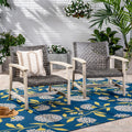 Hampton Wood Wicker Club Chair Grey Black Wood