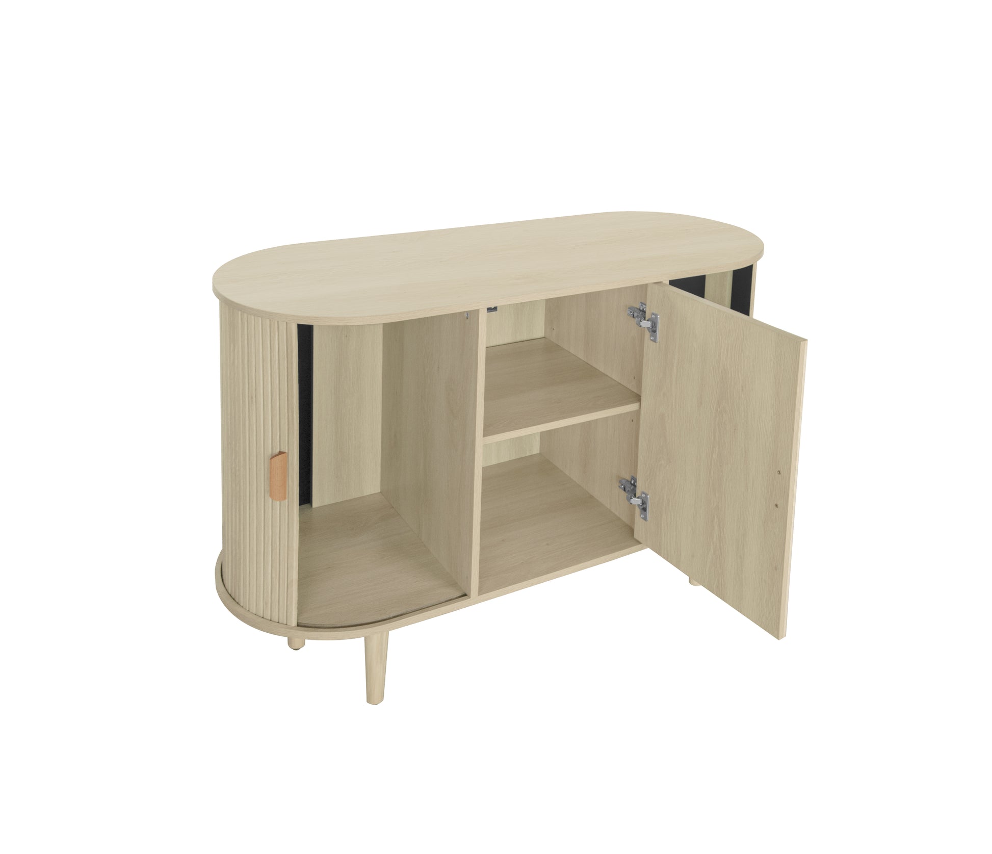 3 Door Buffet Cabinet,Large Storage Accent Cabniet With 3 Door,Sideboard Cabniet For Living Room, Entryway, Hallway, Office Kitchen And Dining Room Freestanding 3 4 Spaces Natural Sliding Doors Modern Mdf