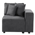 Grey Right Facing Loose Back Accent Chair Grey Primary Living Space Pine Wood Plastic