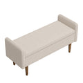 Teddy Velvet Storage Stool, ,With Storage Space, Suitable For Apartments, Living Rooms And Bedrooms Beige 45.98